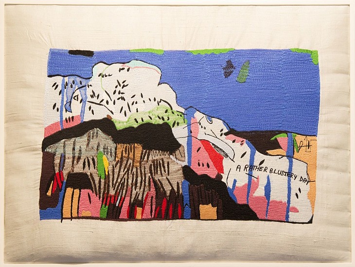 LIZA GROBLER, IMPRESSIONS FROM HOME 5
2017, SILK EMBRIODERIES