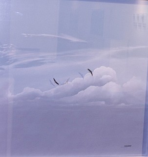 JOHANN BADENHORST, SOARING
2016, OIL ON BOARD AND ENAMEL ON GLASS