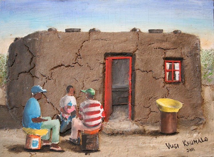 VUSI KHUMALO, UNTITLED III
MIXED MEDIA ON BOARD