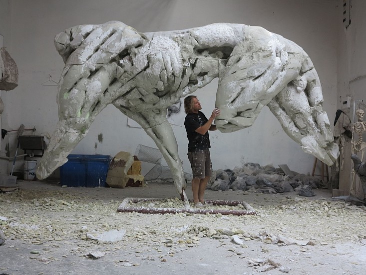 DYLAN LEWIS, MONUMENTAL STRIDING FRAGMENT I S342
BRONZE
