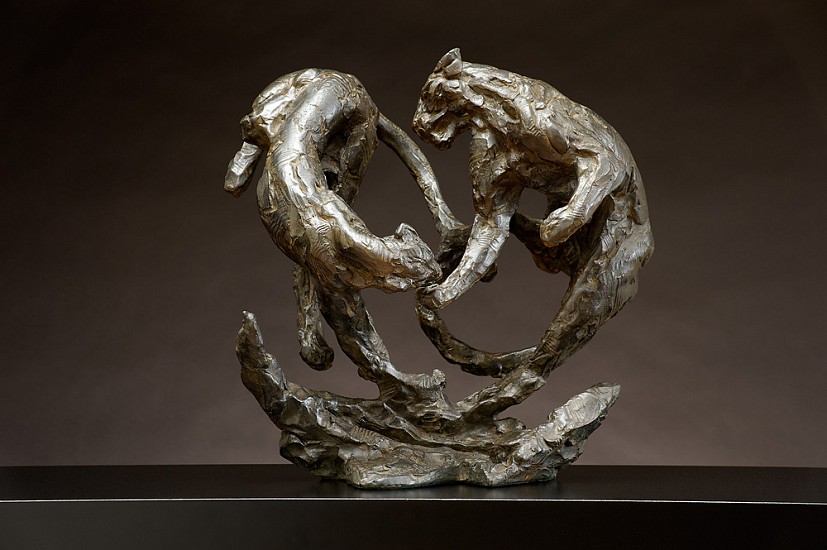 DYLAN LEWIS, FIGHTING LEOPARD PAIR II MAQUETTE S329
BRONZE