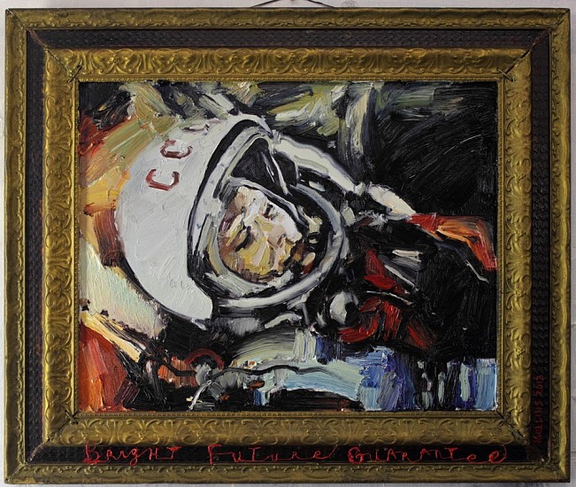 NIGEL MULLINS, YOUR BRIGHT FUTURE GUARANTEE
OIL ON SUPERWOOD & FRAME
