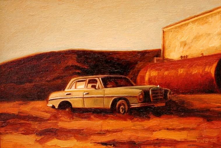 HENK SERFONTEIN, RUSTED MERCEDES: GARIES, 2005
OIL ON PANEL