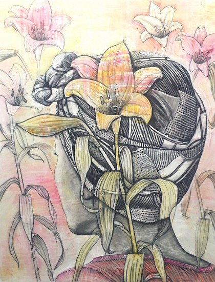 GARY STEPHENS, ANNUNCIATION- FRONT KNOT SCARF
2018, CHALK PASTEL AND CHARCOAL ON PAPER