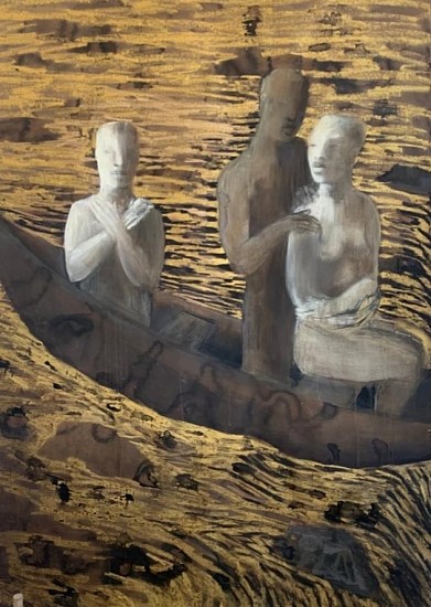 DEBORAH BELL, LISTEN TO MY HEART
2020, MIXED MEDIA ON KOREAN HANDMADE PAPER