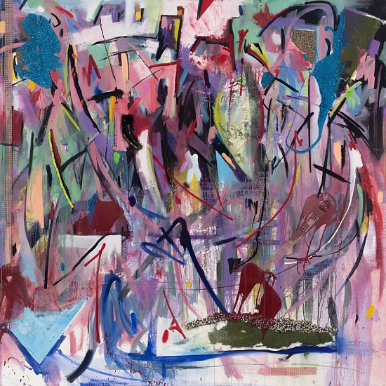 LIZA GROBLER, THE RHYTHM OF CONCRETE
2019, OIL AND MIXED MEDIA ON CANVAS