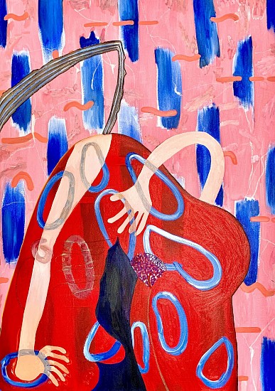 GRACE CROSS, ATLAS WEARS A HALO
2021, OIL, ACRYLIC, CHARCOAL, CHALK AND PASTEL ON CANVAS