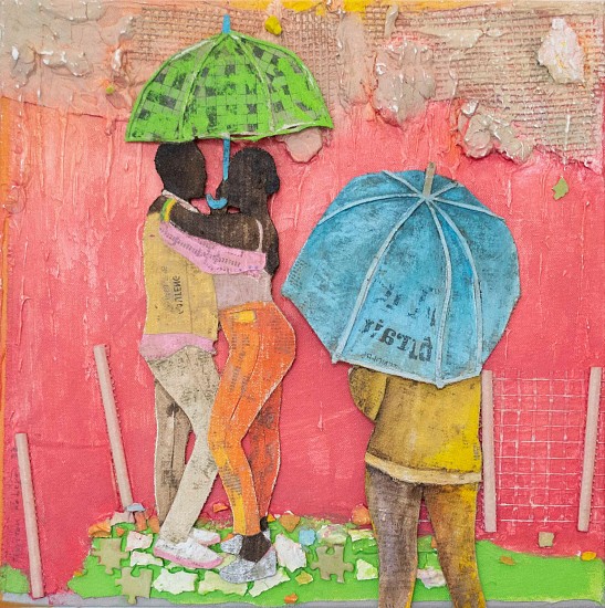 THONTON KABEYA, A SUNNY DAY IN FRANSCHHOEK VII
2023, WALNUT POWDER, CHALK PAINT & NEWSPAPER INK TRANSFERRED ON SCULPTING CANVAS