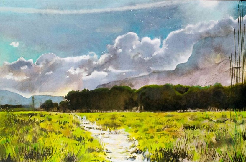 MATTHEW HINDLEY, THE LAWN, ALL SPARKLING
2023, OIL ON CANVAS