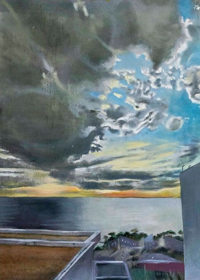MATTHEW HINDLEY, THE MOMENT I MET THE GREAT LOVE OF MY LIFE
2023, OIL ON CANVAS