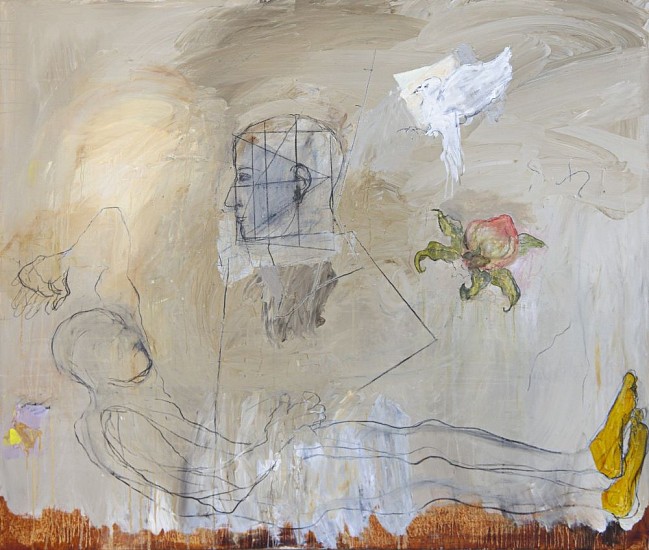 LORIENNE LOTZ, MASTERPEACE
2023, OIL & CHARCOAL ON CANVAS