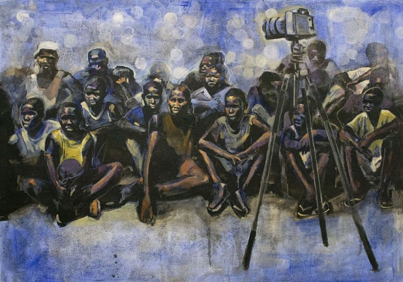 RICKY DYALOYI, FUTURE OF THE SKY
2023, MIXED MEDIA ON CANVAS