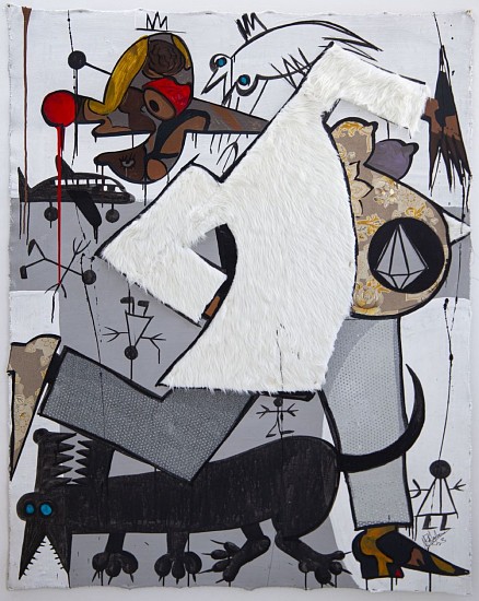 BLESSING NGOBENI, RETURN OF THE DESCENDANTS I
2023, MIXED MEDIA ON CANVAS