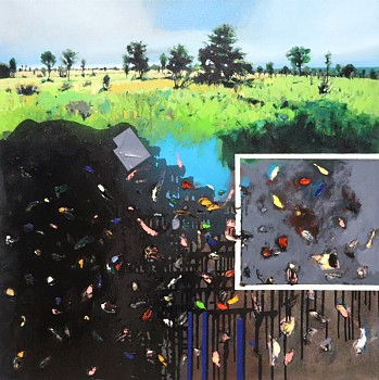 Jaco Roux Green Satara IV oil on canvas GKAC