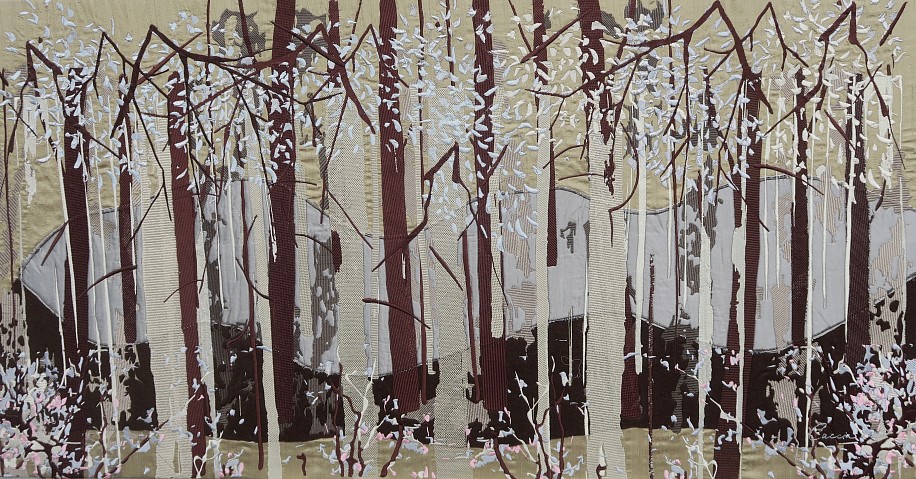 ARABELLA CACCIA, WOODLAND, HWANGE, ZIMBABWE
2023, EMBROIDERY & APPLIQUÃ‰ ON SILK