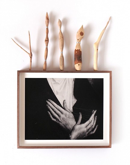BARBARA WILDENBOER, STRING FIGURES (YEMAYA)
2025, ARCHIVAL INK ON COTTON PAPER, THREAD, OLIVE & YELLOWWOOD