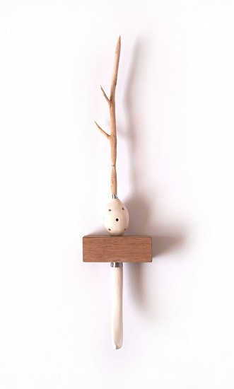 BARBARA WILDENBOER, MNEMONICS FOR TREES VIII
2025, OLIVE, OAK, PORCELAIN & THREAD