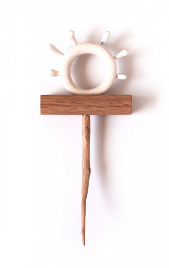 BARBARA WILDENBOER, MNEMONICS FOR TREES VI
OLIVE, OAK, PORCELAIN & THREAD