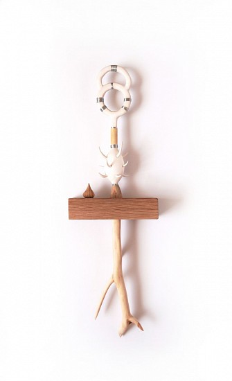 BARBARA WILDENBOER, MNEMONICS FOR TREES III
2025, CEDAR, OLIVE, YELLOWWOOD, OAK, PORCELAIN & THREAD