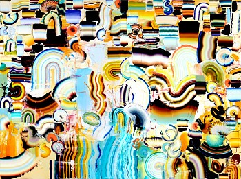 Implementation of Spectacular Glow, 2024 oil on canvas, 180 x 240cm