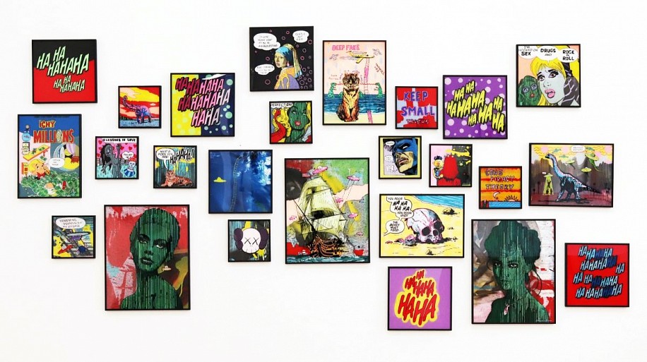 NORMAN O'FLYNN, TRUTHFULL LIES (INSTALLATION OF 25 WORKS)
ASSOCIATE ARTIST, ACRYLIC ON ACRYLIC GLASS & CANVAS