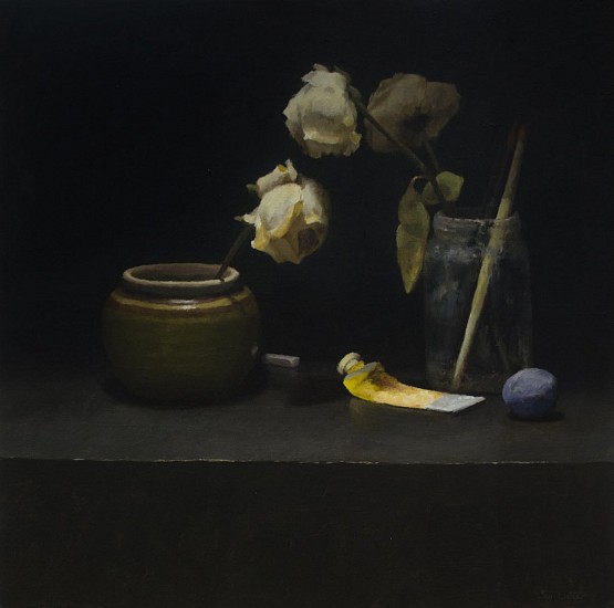 JAY LATTER, PAINTED ROSE
OIL ON PANEL