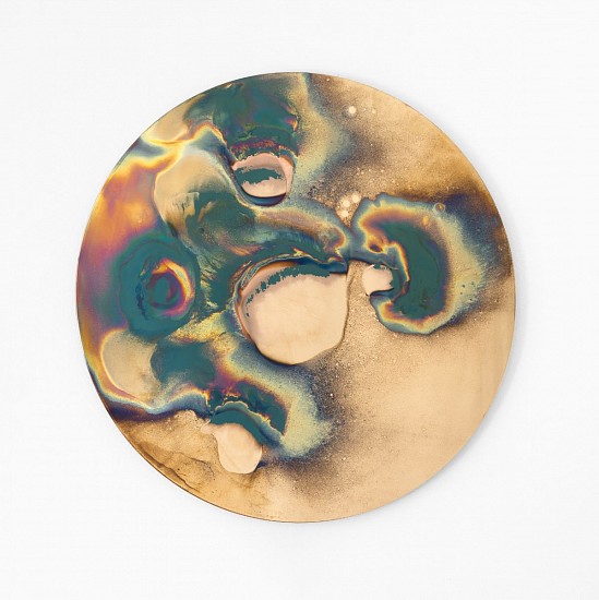 WATER DIXON, THE WATERS: YIELDING FORM
MULTILAYER BRASS & SPECTRUM LEPIDOLITE MIRROR ON 6MM GLASS