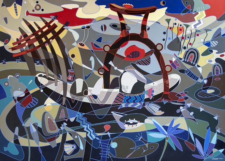 ROBERT SLINGSBY, AT THE RIVERBANK - HOMAGE & EPITAPH
OIL ON CANVAS