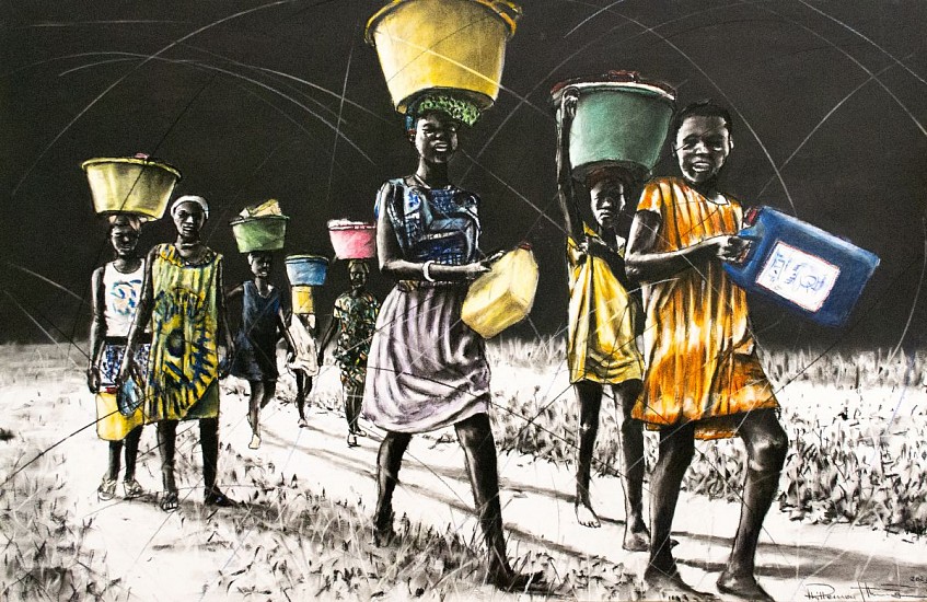 PHILLEMON HLUNGWANI, MATI YALE GIYANI (GIYANI WATER) IV
CHARCOAL AND CHALK PASTEL ON PAPER