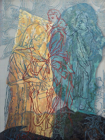 TAMLIN BLAKE, CENSORSHIP THROUGH NOISE
ACRYLIC PAINT ON FIBERGLASS SCREENING MESH AND PLEXIGLASS