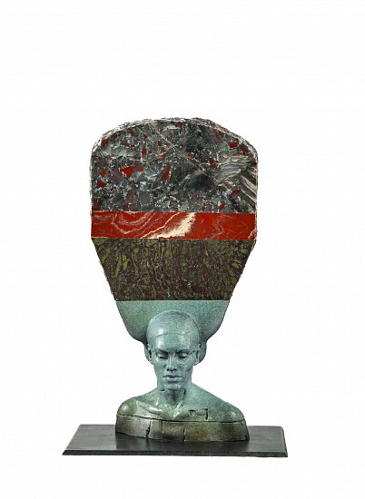 ANGUS TAYLOR, SHE AS THE POET AND THE POET AS THE WITNESS BUST
BRONZE AND VARIOUS STONE