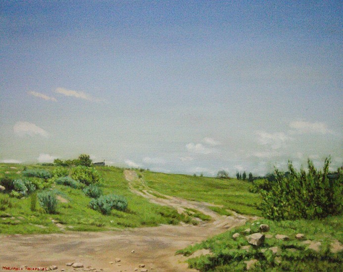 NHLANHLA NHLAPO, THE PATH TO HOME I
2025, OIL ON CANVAS PAPER